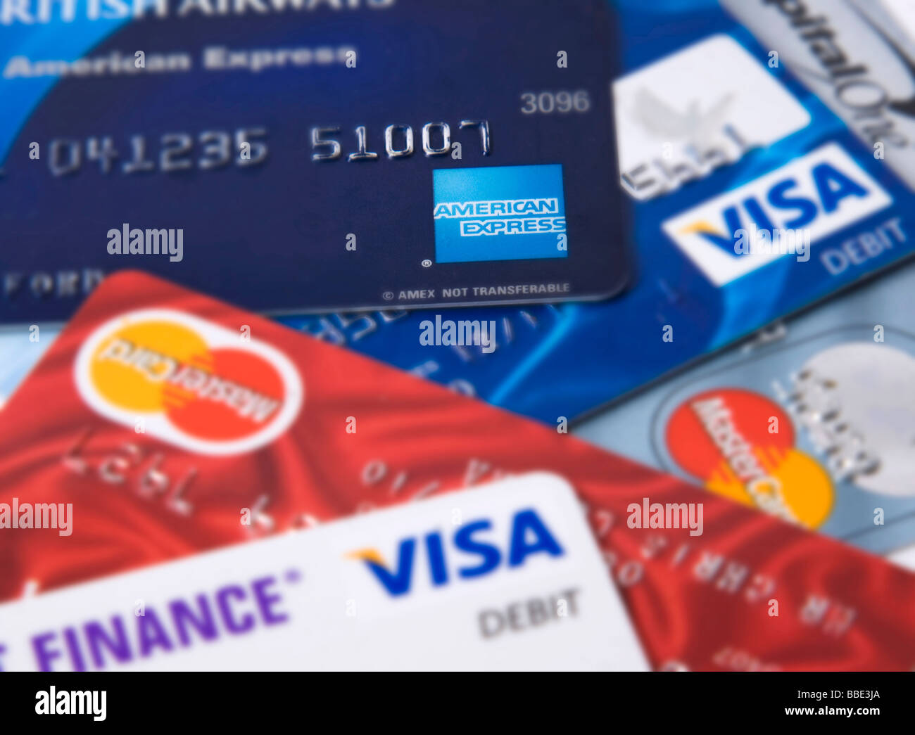 'Carte de crédit' Visa Mastercard Banque D'Images