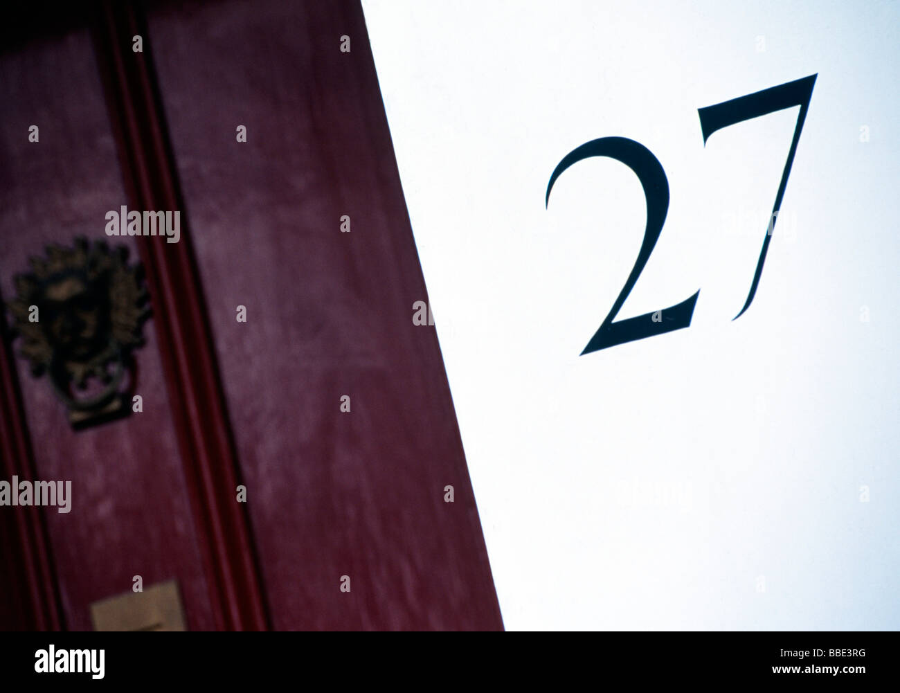 Porte rouge, London House Banque D'Images