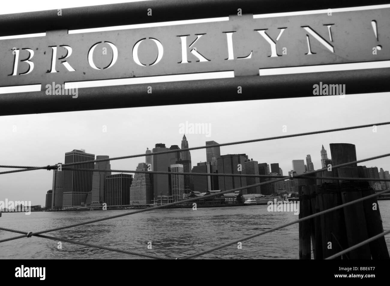 Pont de Brooklyn, Manhattan, New York City, USA, United States of America Banque D'Images