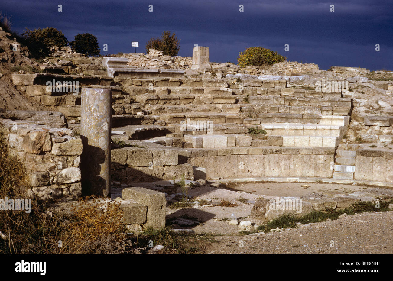 Petit Théâtre Grec c 350 BC Troy IX TURQUIE 671030 016 Banque D'Images