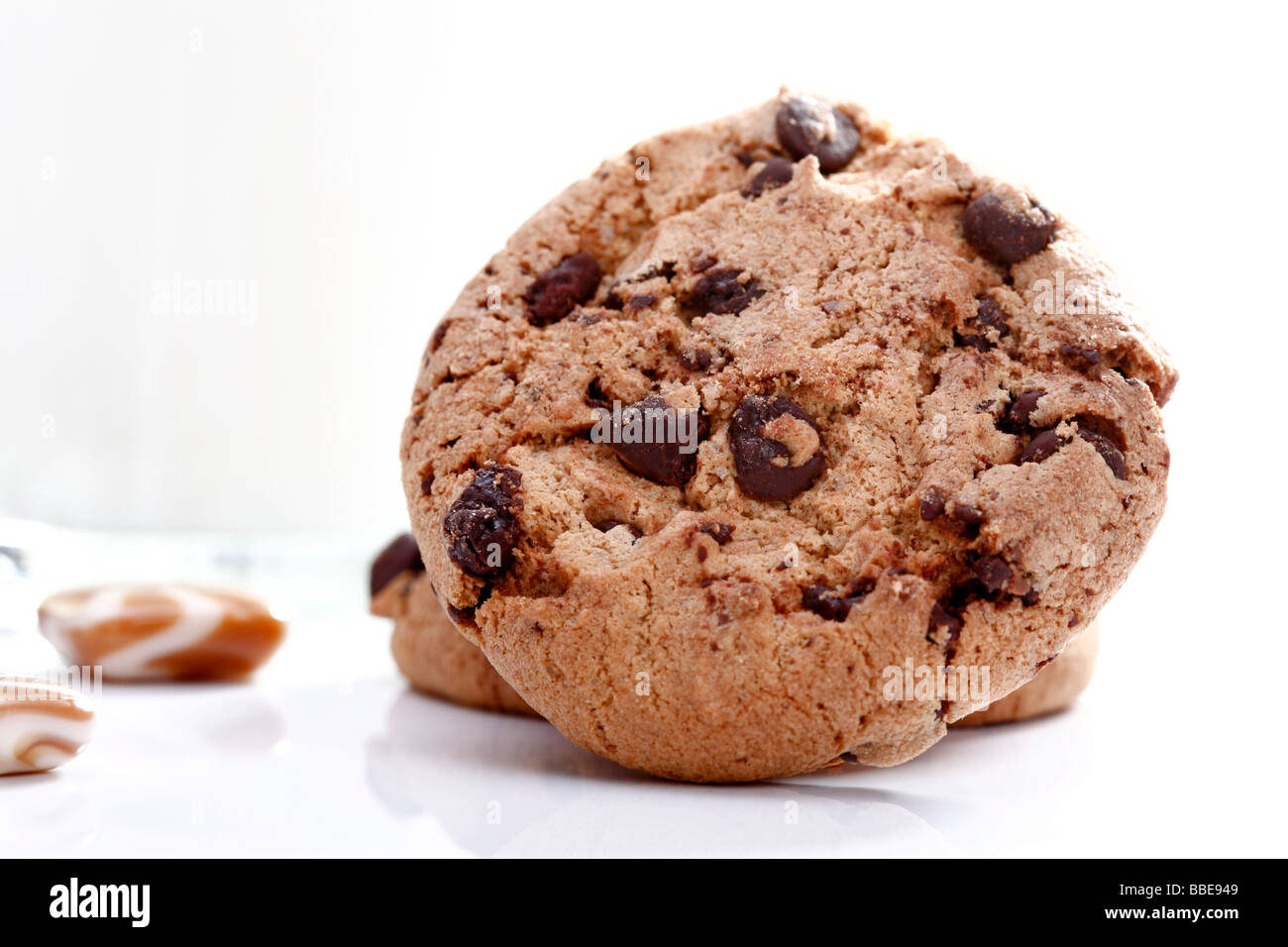 Cookies aux pépites de chocolat Banque D'Images