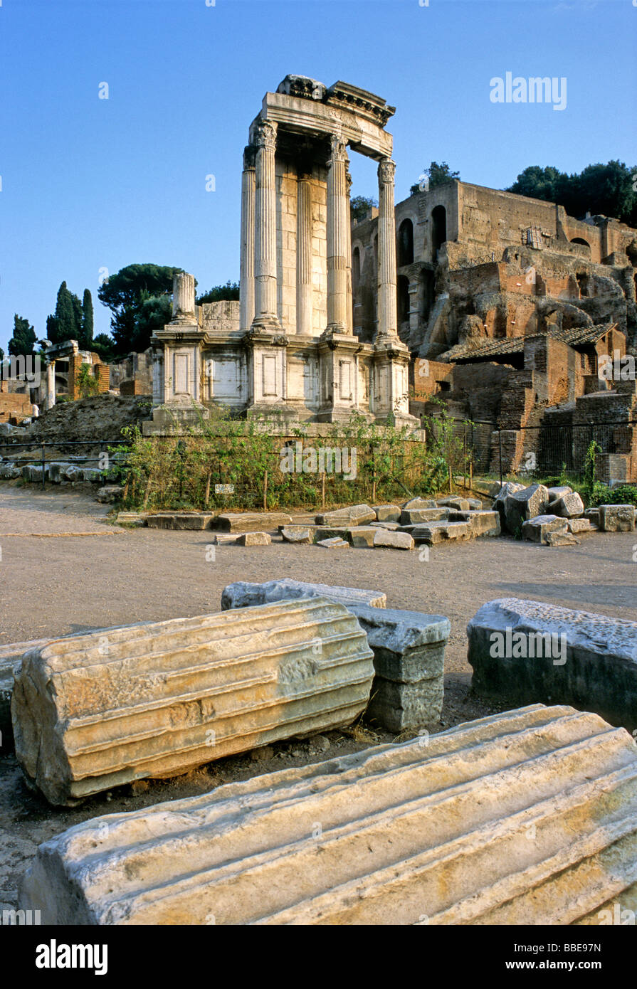 Temple de Vesta, le Forum Romain, Rome, Latium, Italie, Europe Banque D'Images