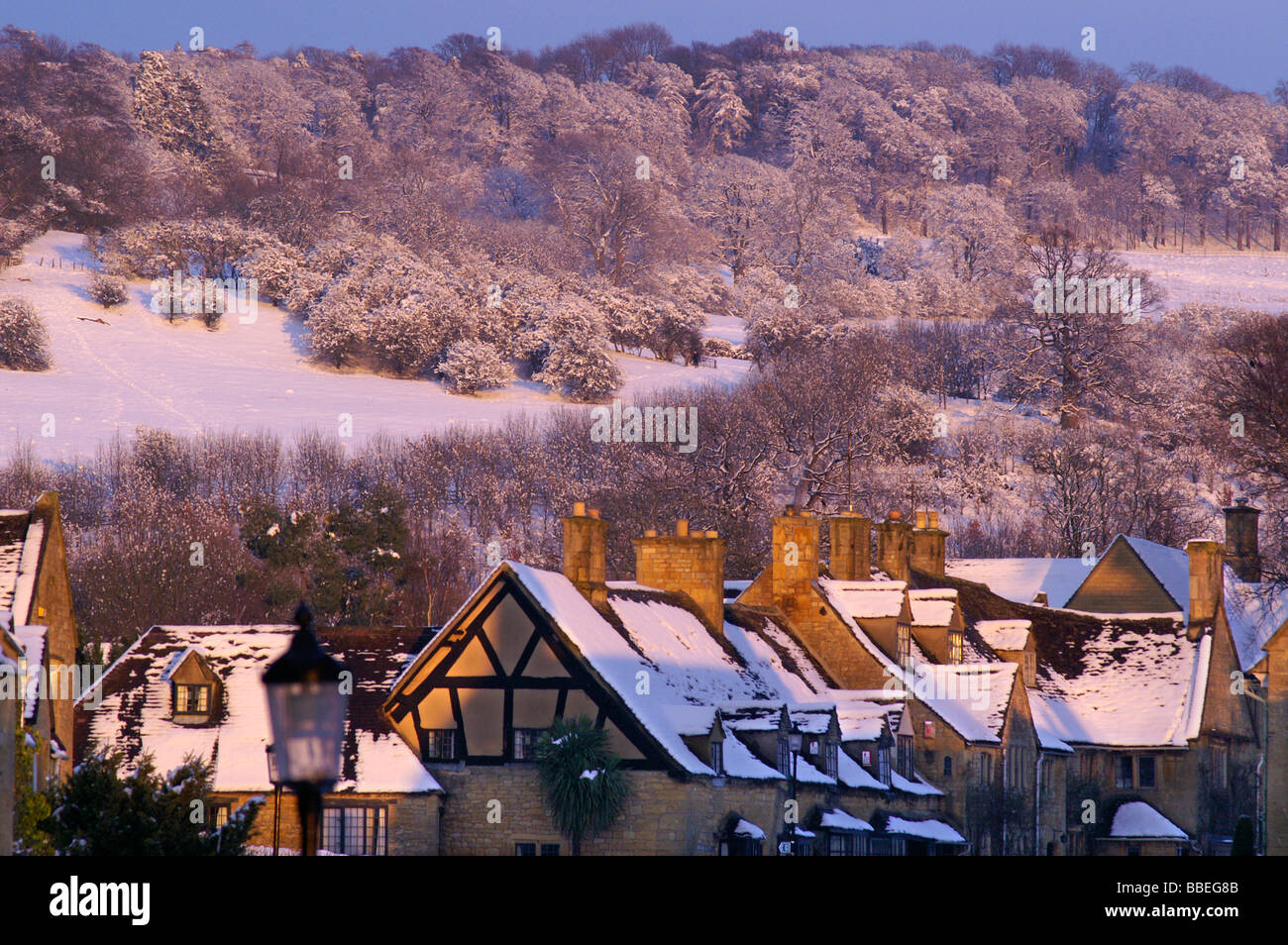 En hiver des Cotswolds. Village de Broadway Banque D'Images