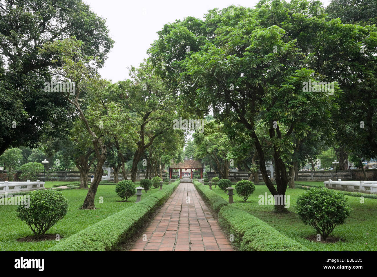 Temple de la littérature Jardin, Hanoï, Vietnam Banque D'Images