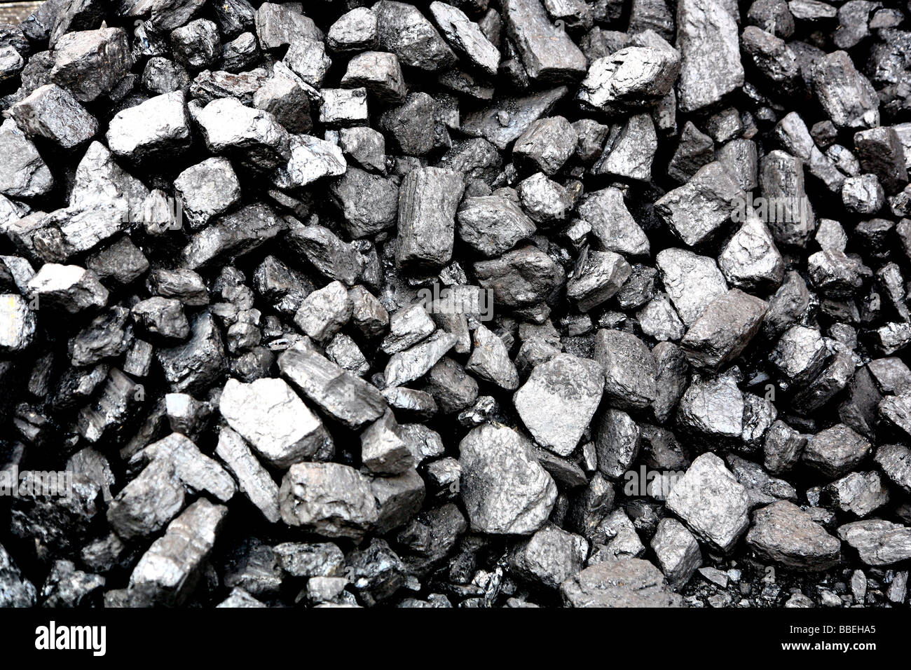 Morceaux de charbon dans la région de open air museum, W Midlands Banque D'Images