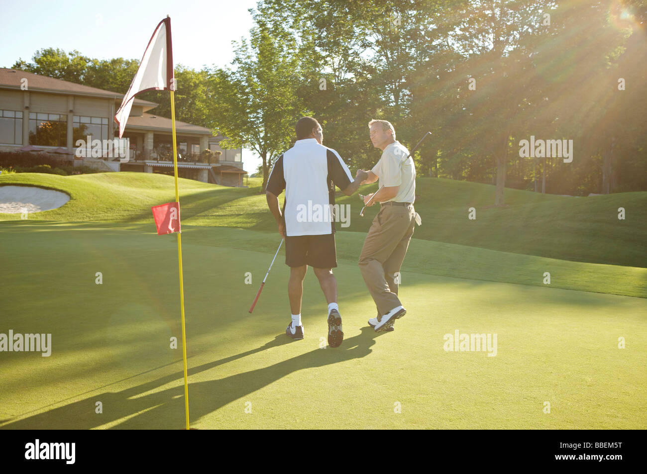 Les hommes le golf, Burlington, Ontario, Canada Banque D'Images