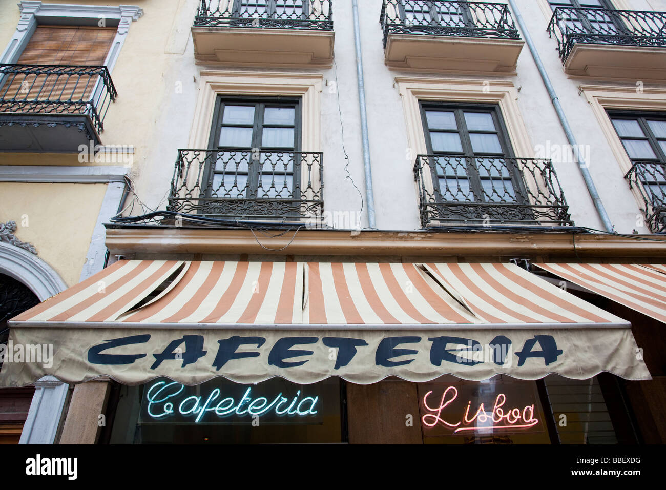 Un restaurant à Grenade Espagne Banque D'Images