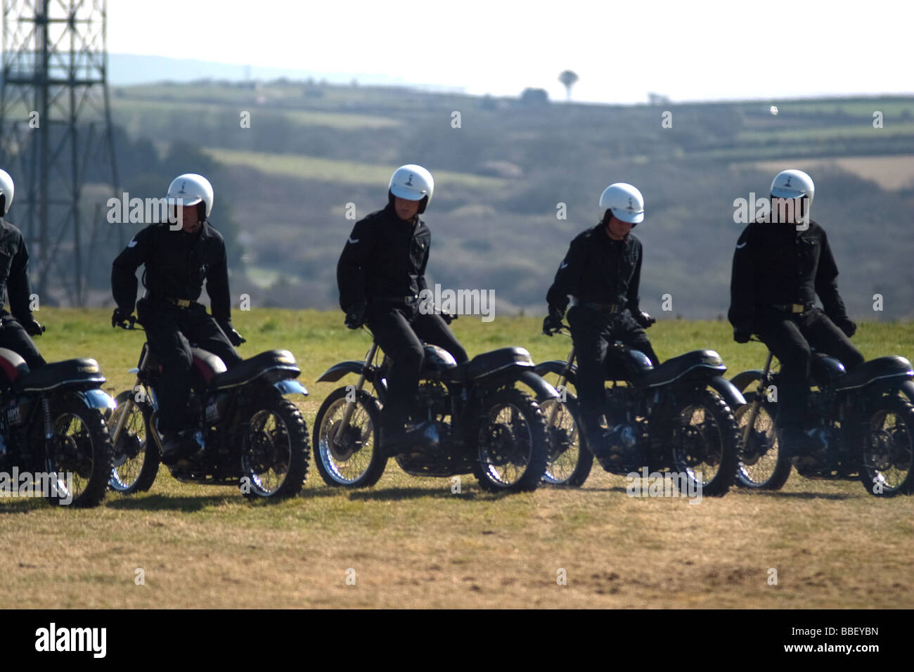 Signaux Royal casque blanc display team. Banque D'Images