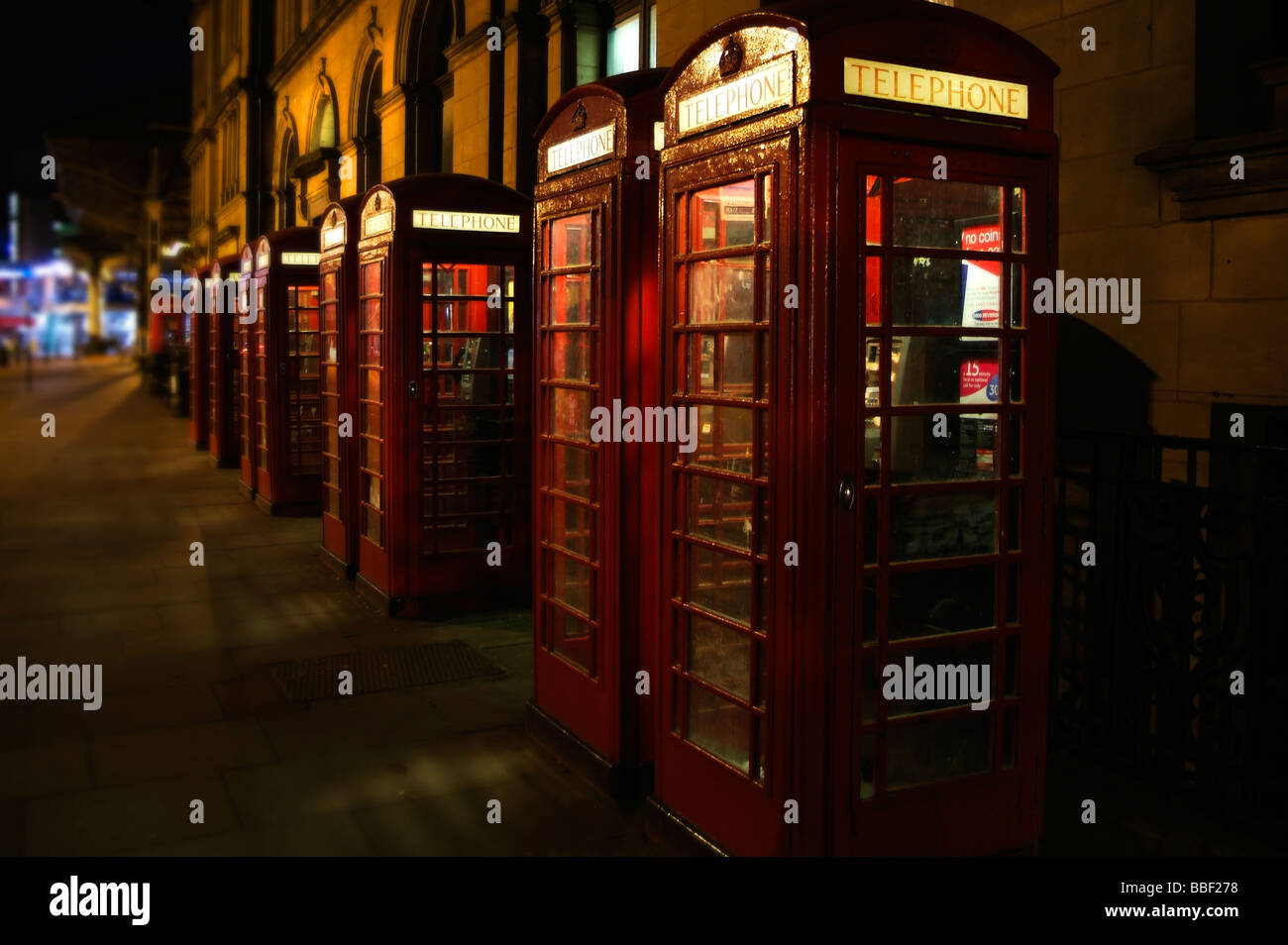 Des cabines téléphoniques rouges UK Banque D'Images