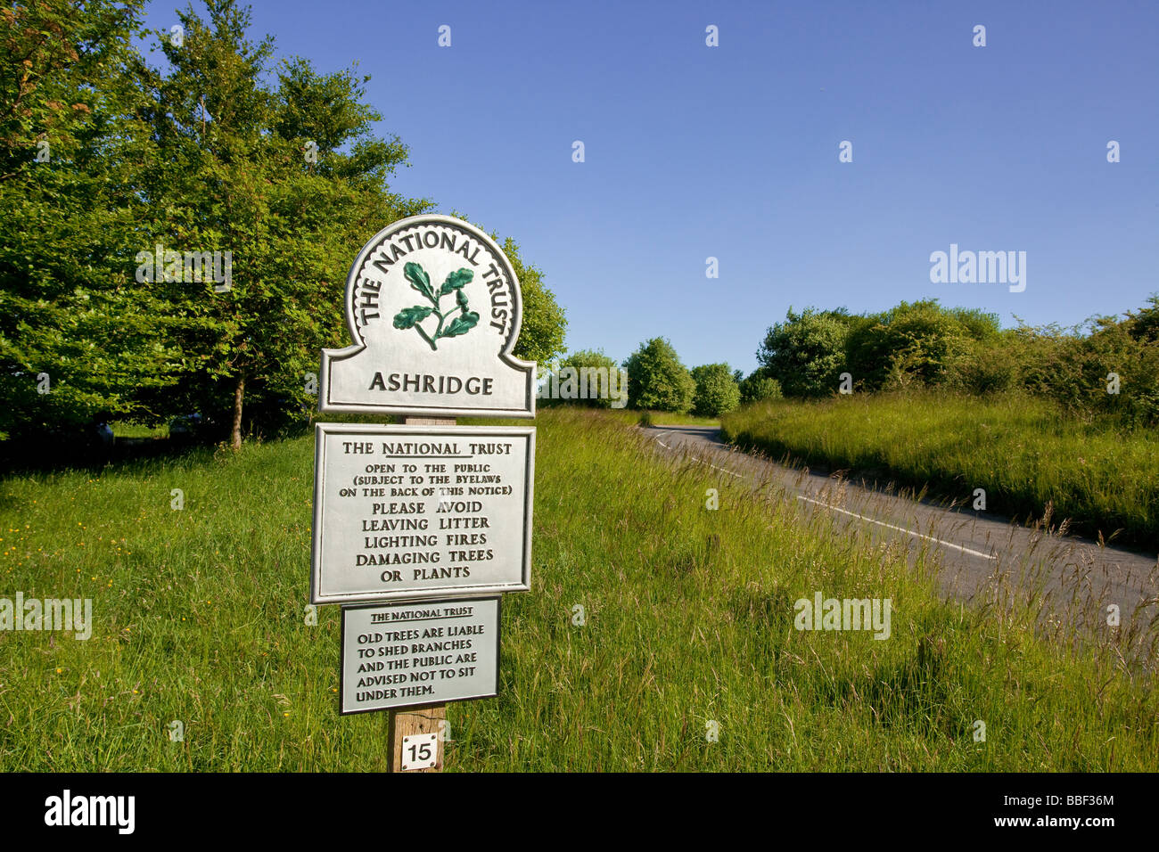 Ivinghoe Beacon, Ashridge signe National Trust Banque D'Images