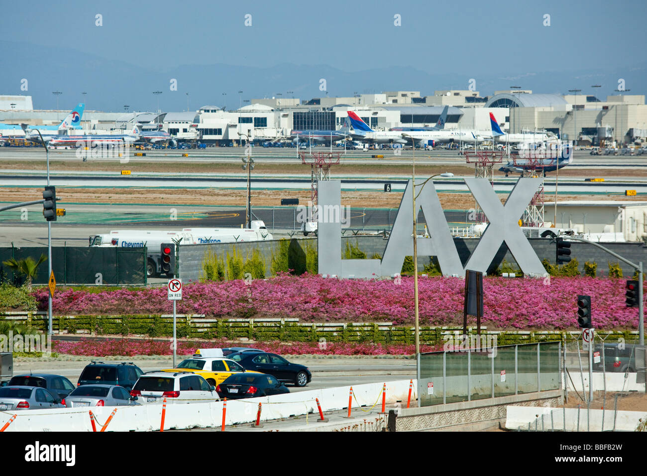 L'Aéroport International de Los Angeles LAX Banque D'Images