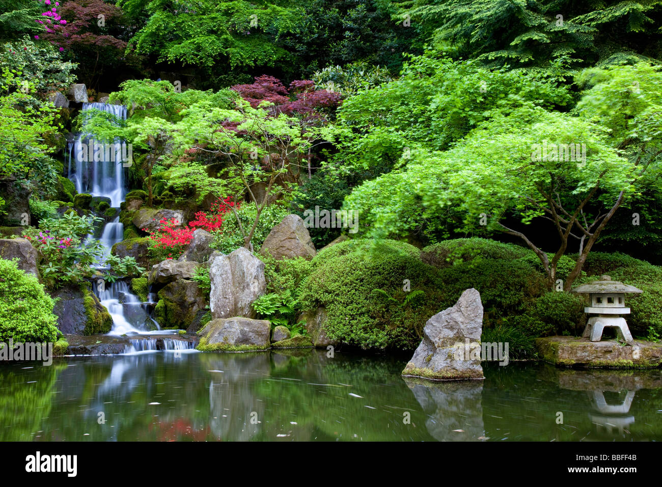 Le jardin japonais de Portland, Oregon USA Banque D'Images