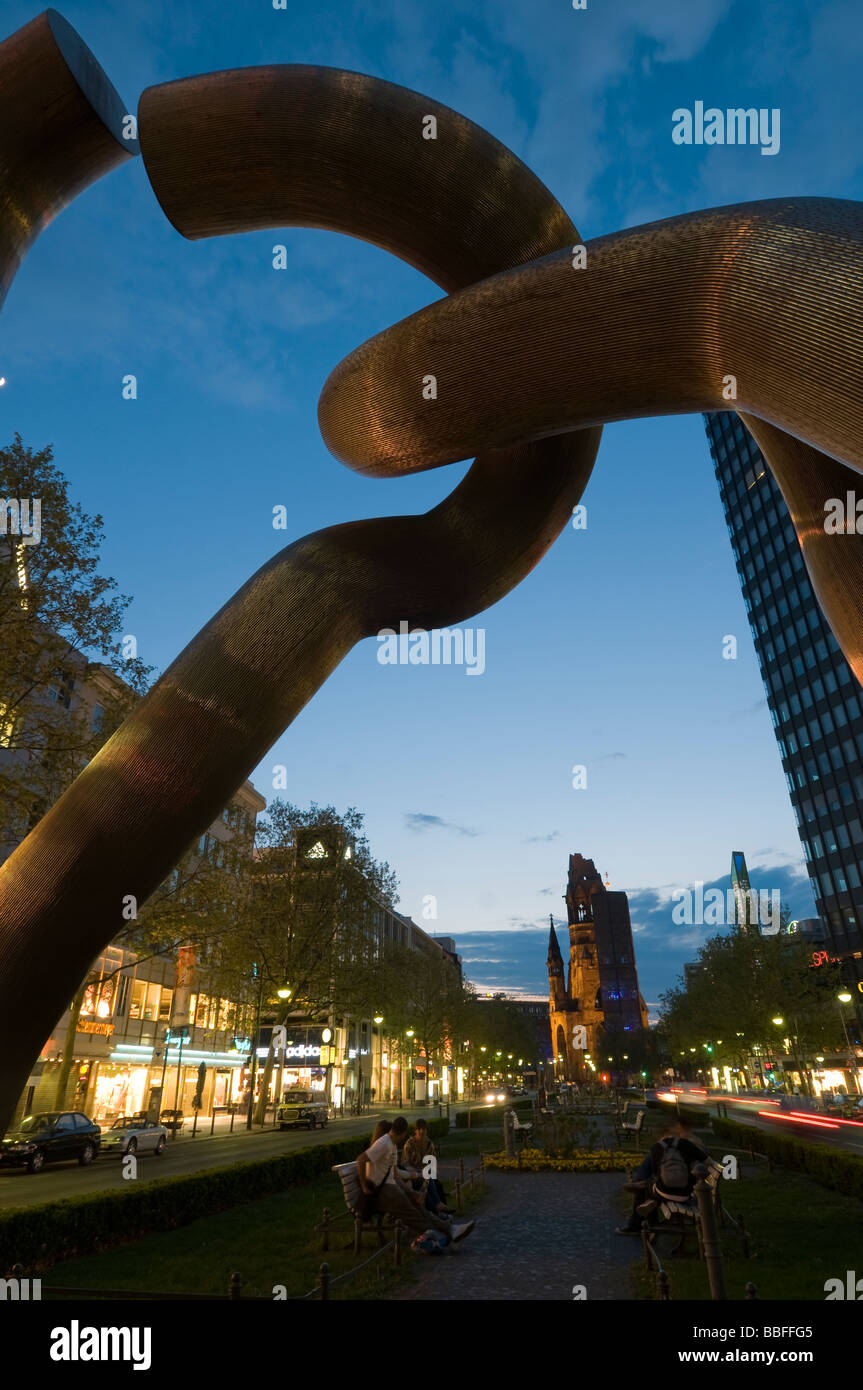 Rue Kurfustendamm à Berlin Banque D'Images