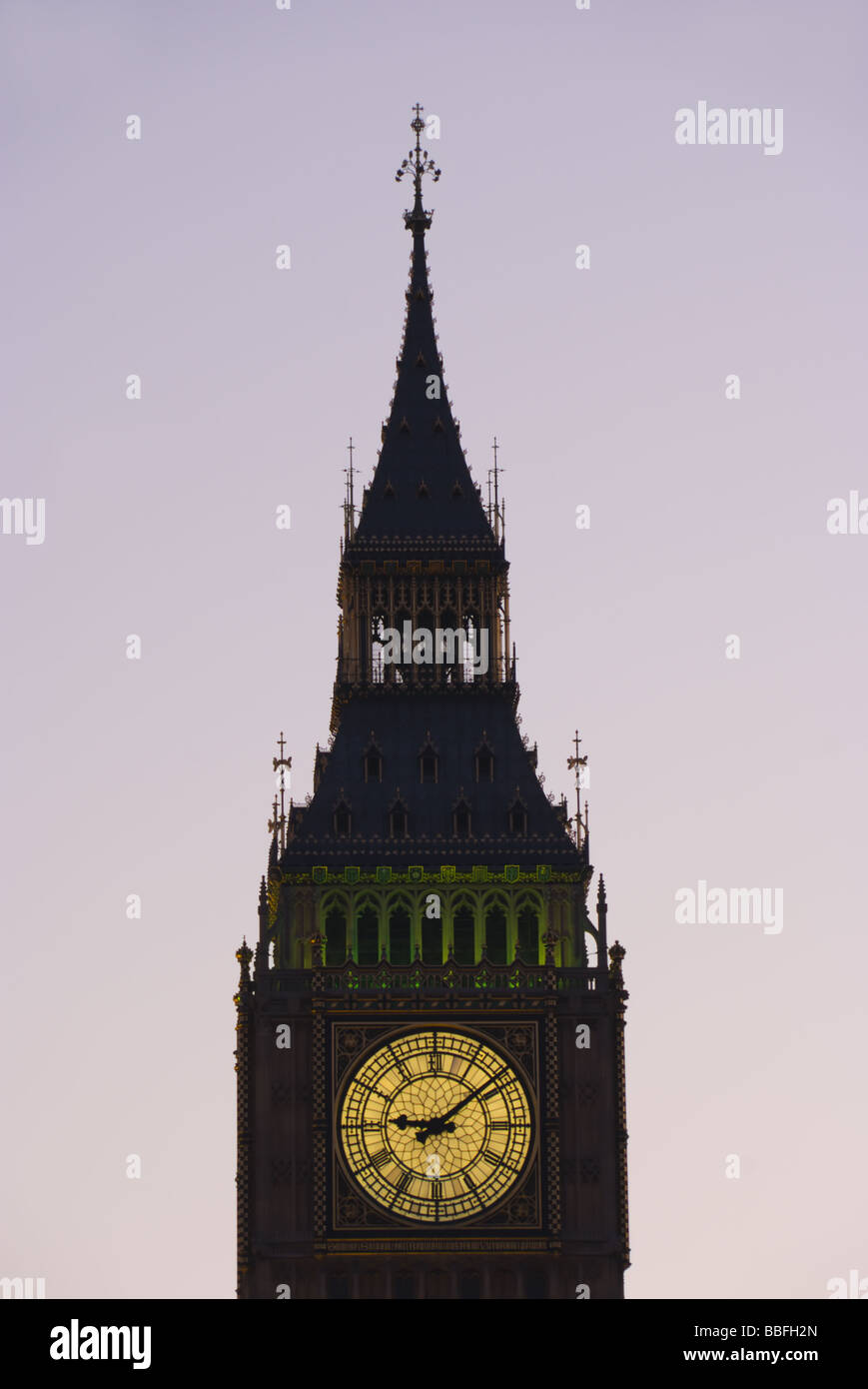 Un gros plan de Big Ben le réveil des Maisons du Parlement, Londres Banque D'Images
