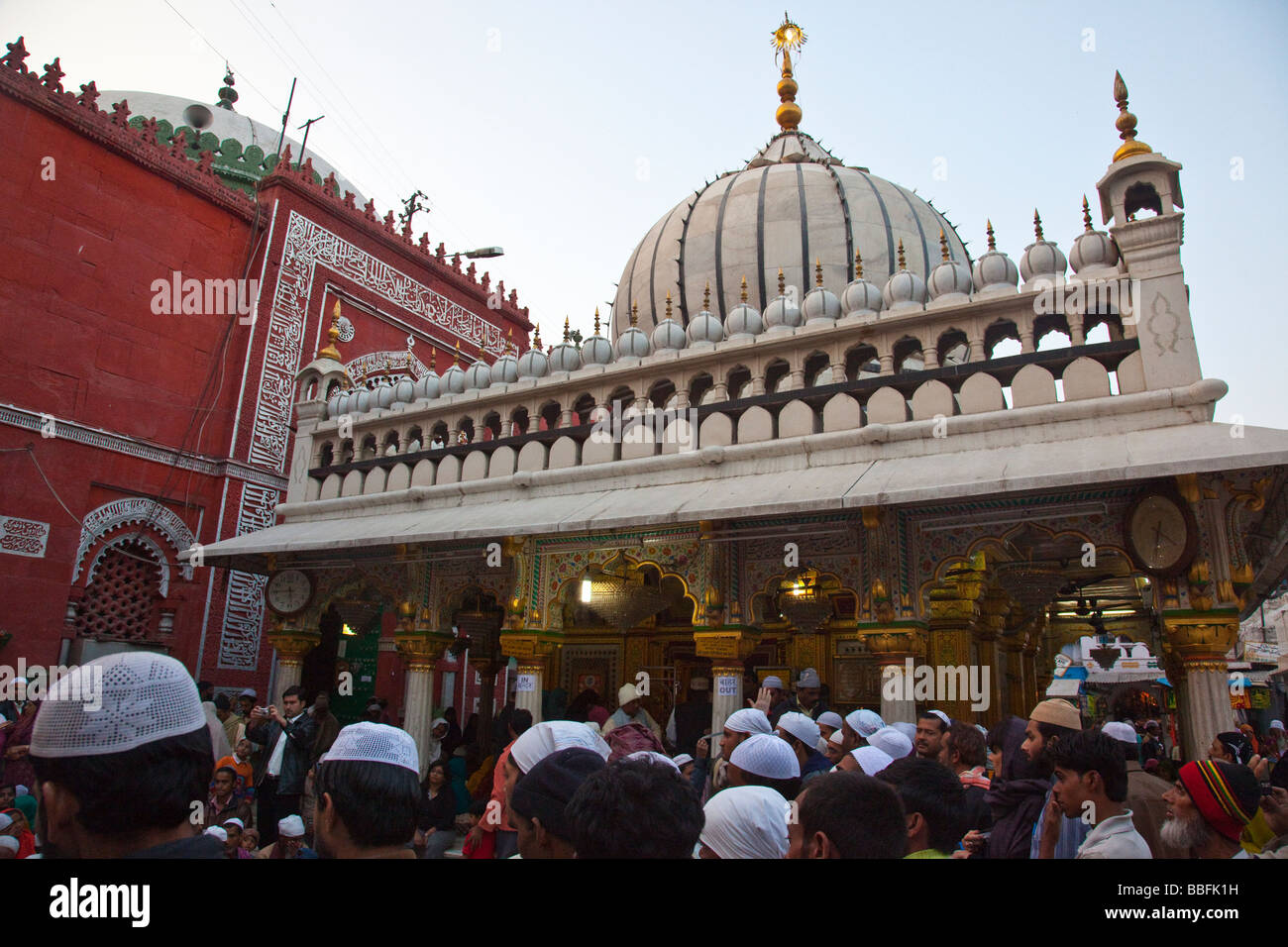Hazrat Nizamuddin Dargah sanctuaire musulman dans Old Delhi Inde Banque D'Images
