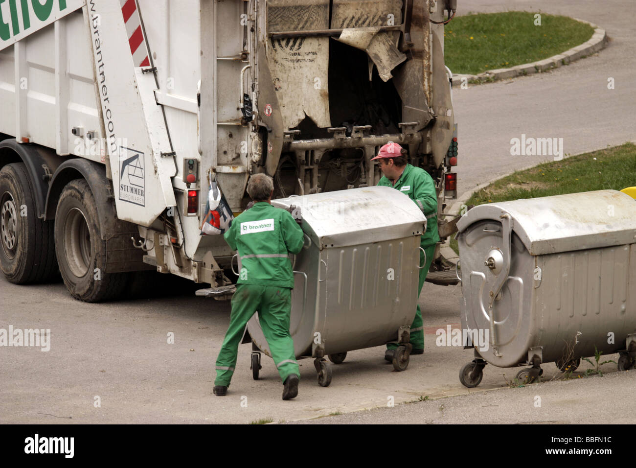 Déchets collecte des déchets ordures municipales Banque D'Images