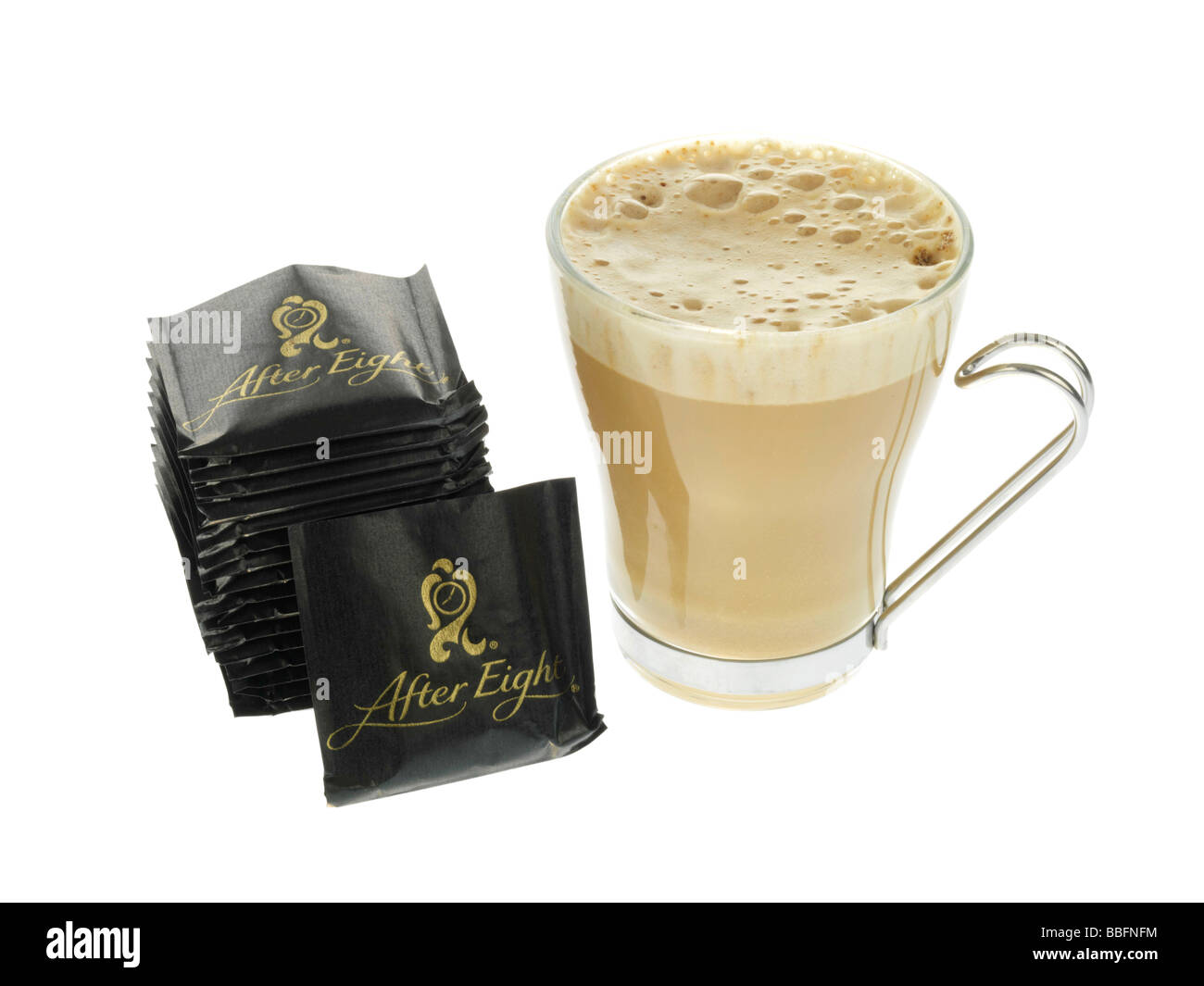 Cappuccino Skinny avec chocolats Banque D'Images