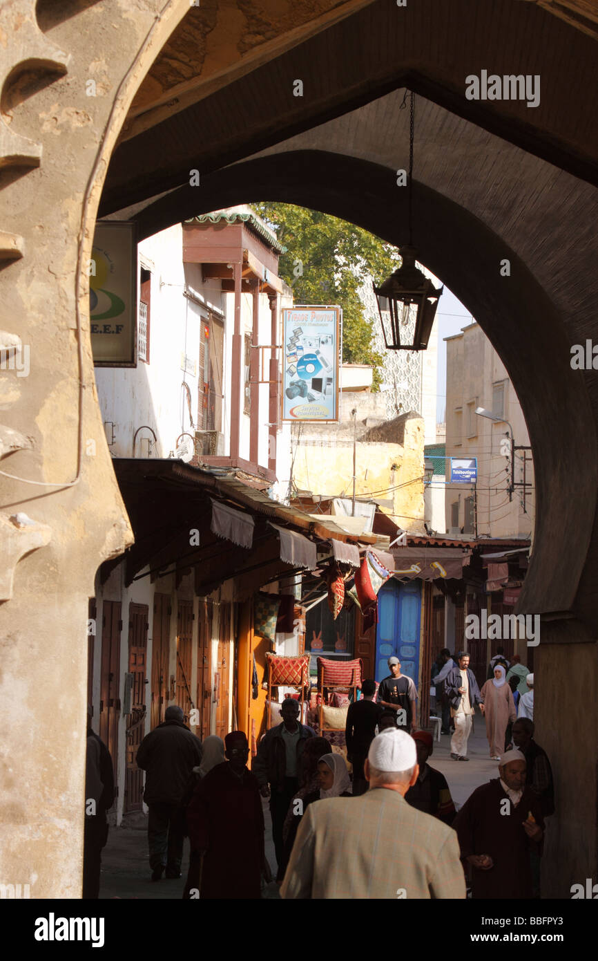 Afrique, Afrique du Nord, Maroc, Fes, Fès, el-Jdid, le Quartier Juif, Mellah, Gateway Banque D'Images