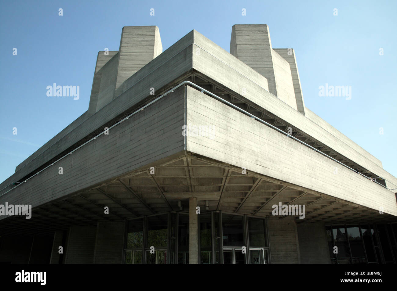 Photographie abstraite du Théâtre National dans le Southbank Centre, Londres Banque D'Images