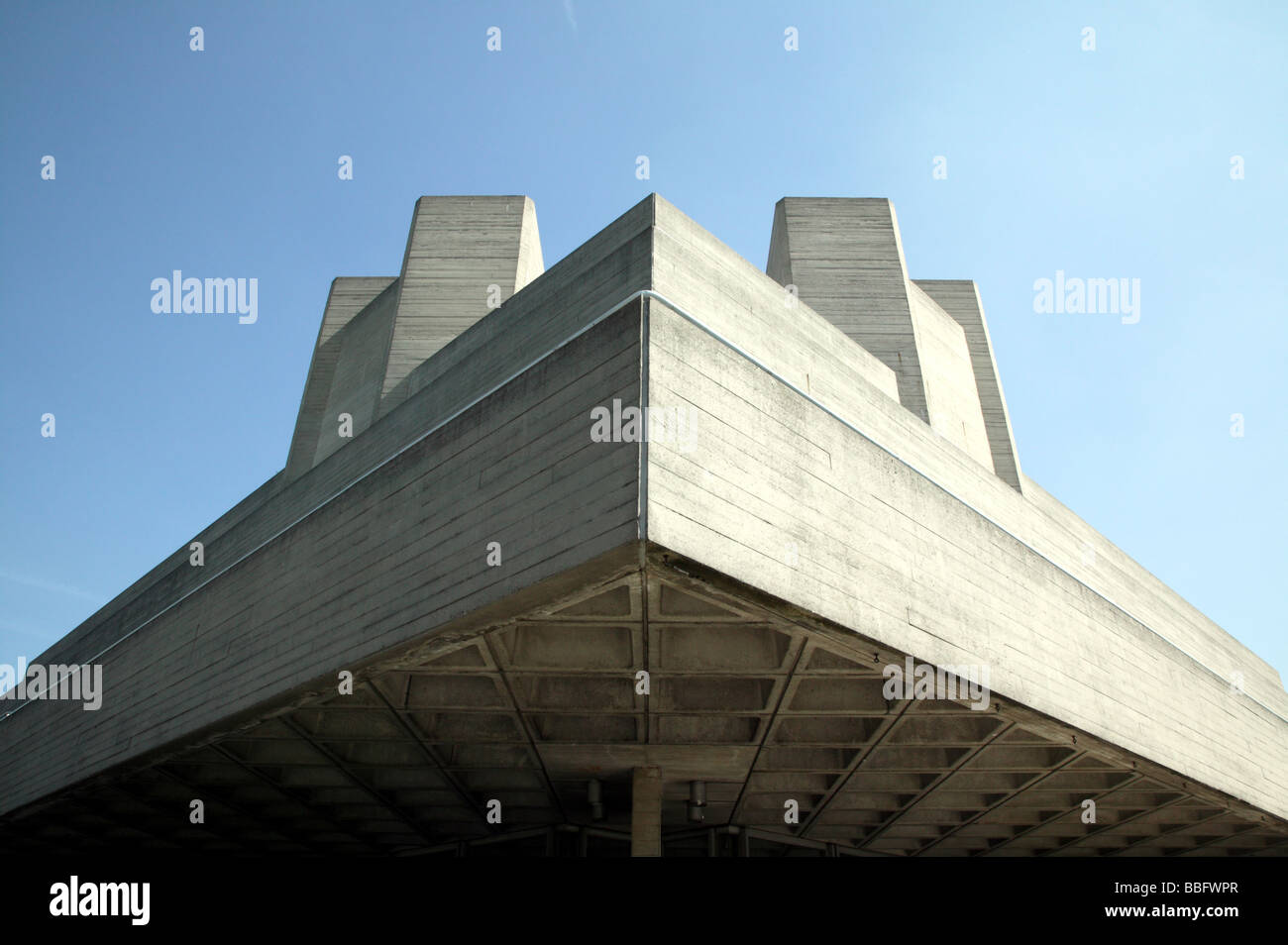 Photographie abstraite du Théâtre National dans le Southbank Centre, Londres Banque D'Images