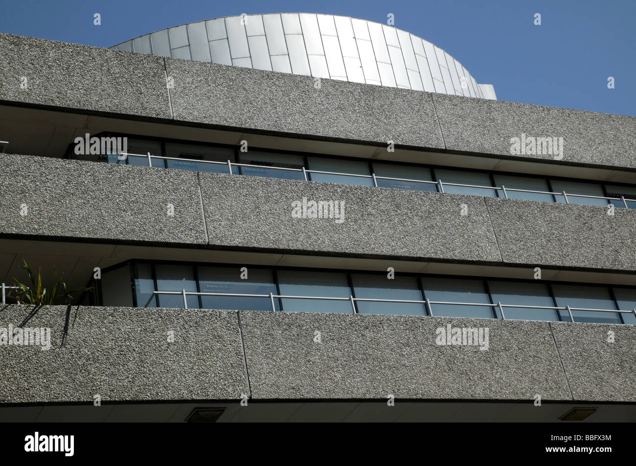 Les détails architecturaux sur l'arrière du Royal National Theatre, Southbank, Londres Banque D'Images