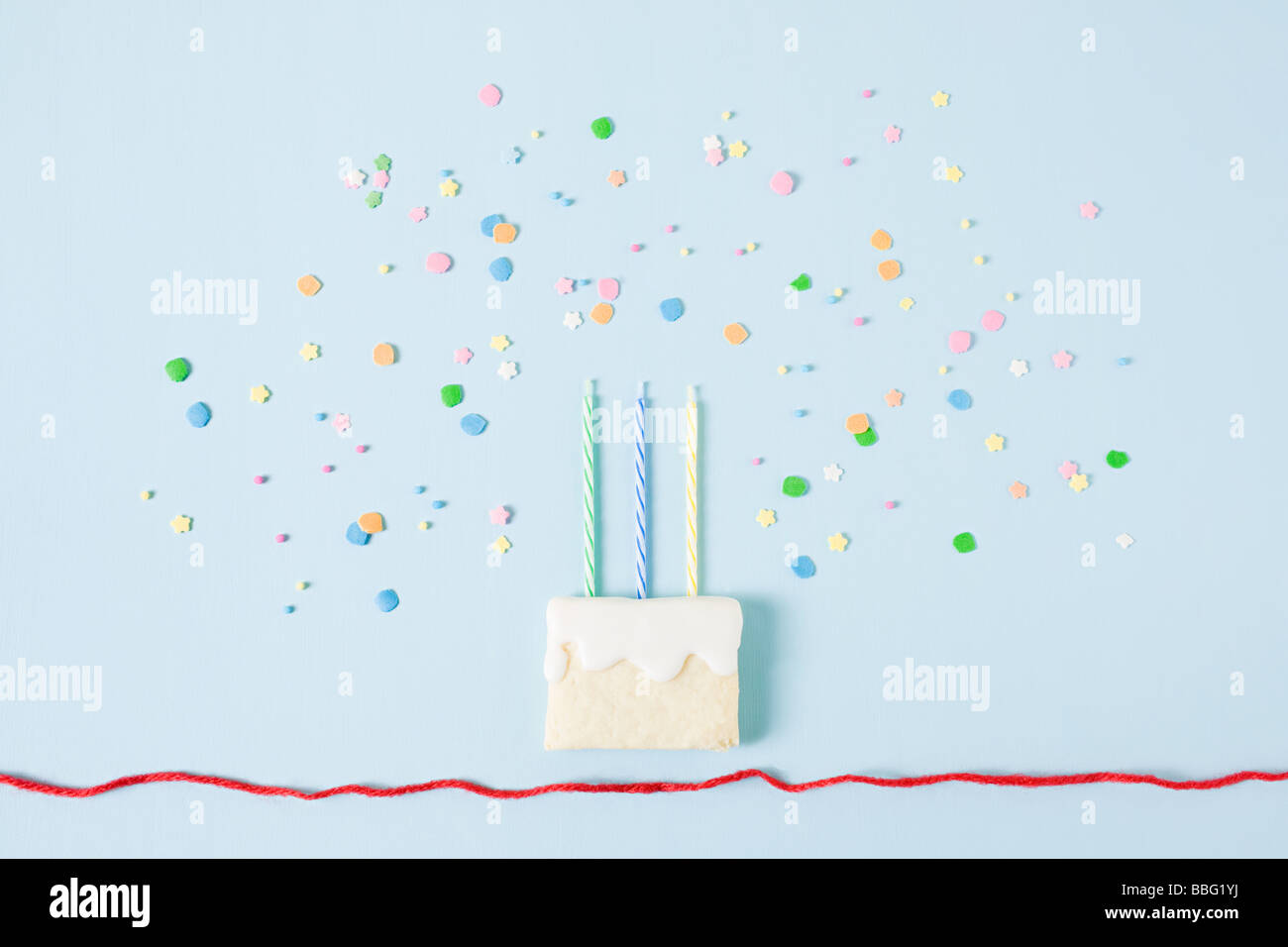 Gâteau d'anniversaire biscuit Banque D'Images