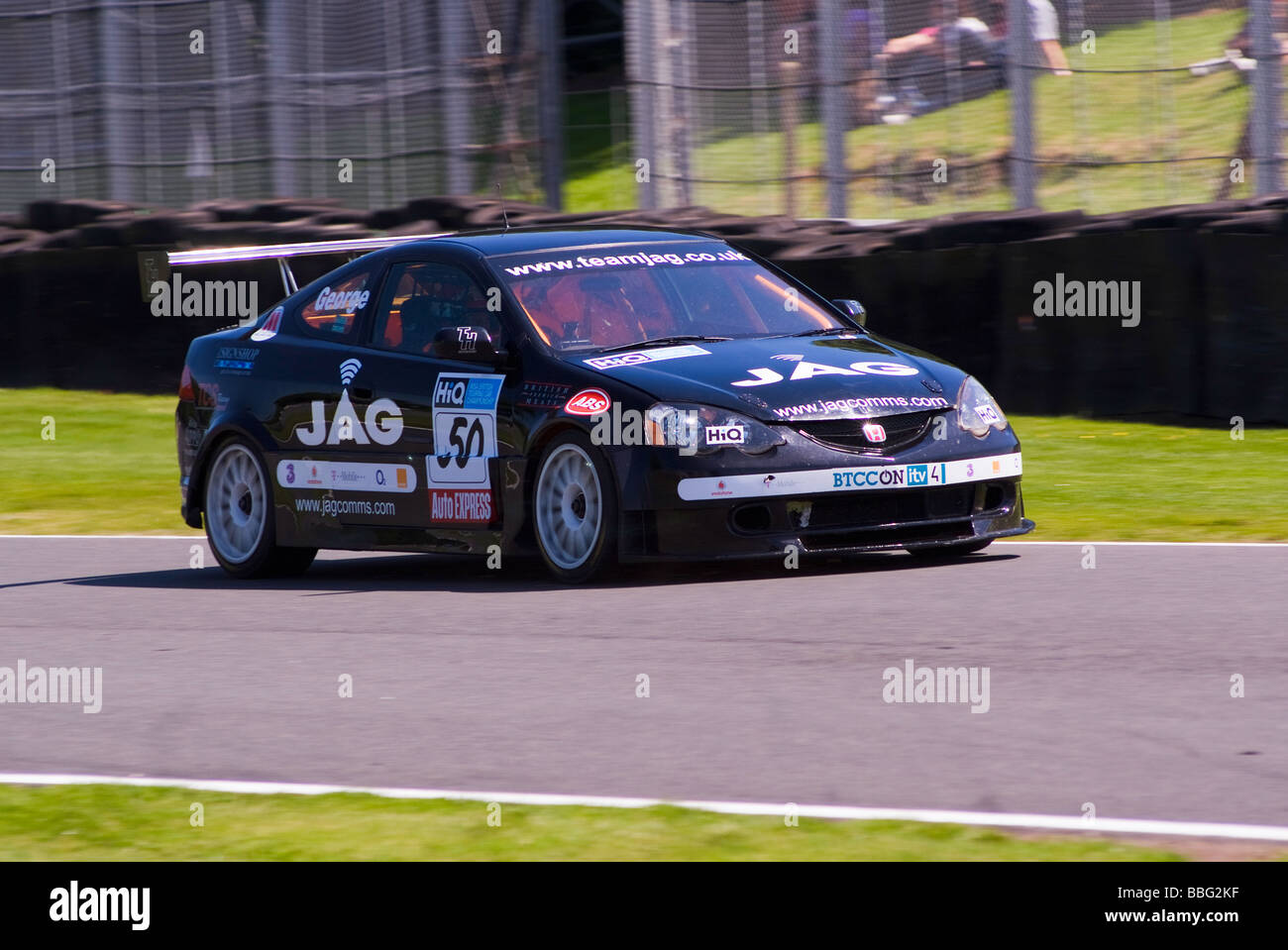 E Sport Voiture de course Honda Integra chez British Touring Car Championship at Oulton Park Motor Racing Track Cheshire Angleterre Banque D'Images