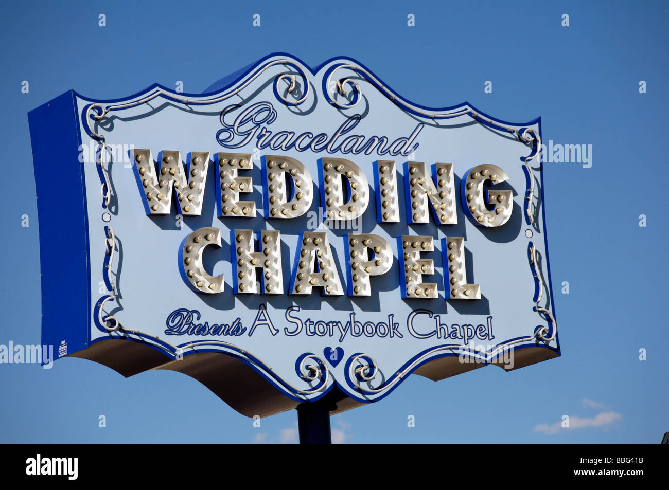 Graceland Wedding Chapel de Las Vegas Banque D'Images
