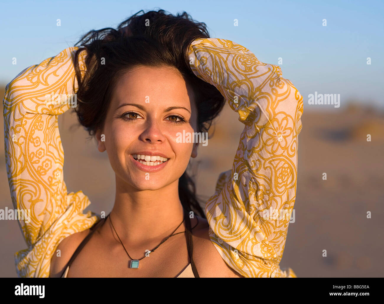Portrait of smiling woman Banque D'Images