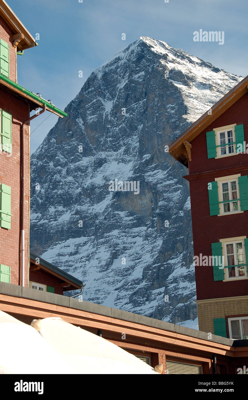 Dans les montagnes des Alpes suisses, près de Grindelwald en Suisse Europe Banque D'Images