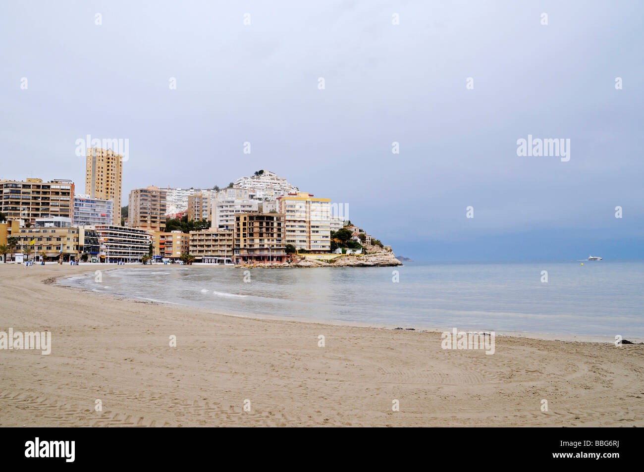 Platja de Finestrat, Playa, plage, Benidorm, Costa Blanca, Alicante, Espagne, Europe Banque D'Images