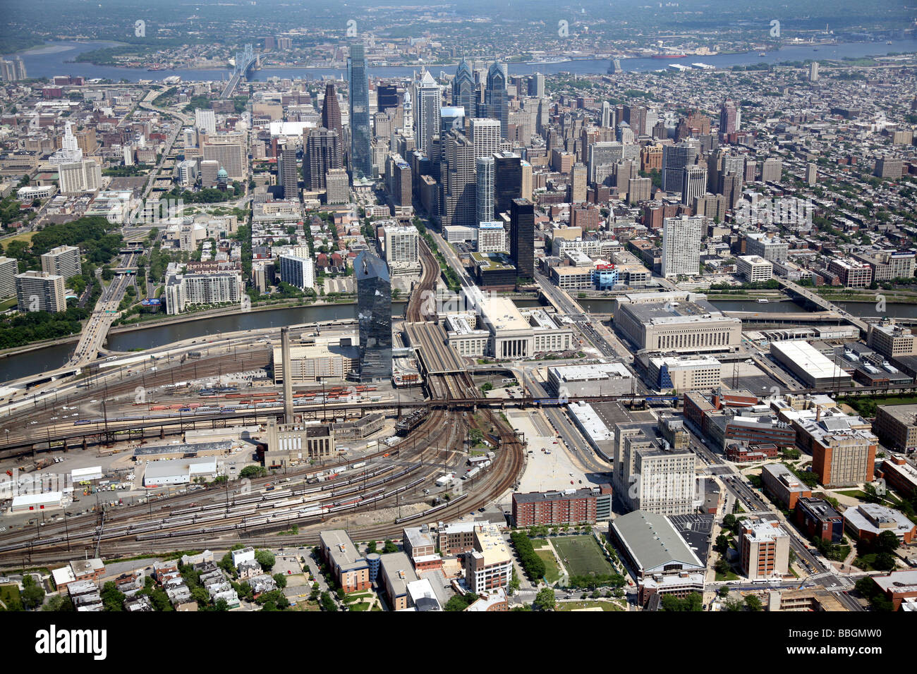 Vue aérienne de Philadelphie, Pennsylvanie, États-Unis d'Amérique Banque D'Images