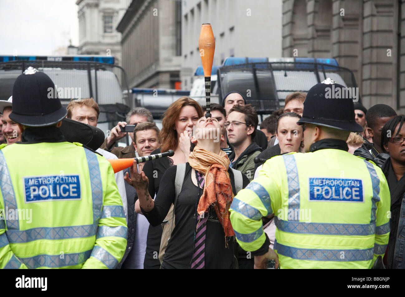 Les officiers de la police britannique à Londres Angleterre Royaume-uni Banque D'Images