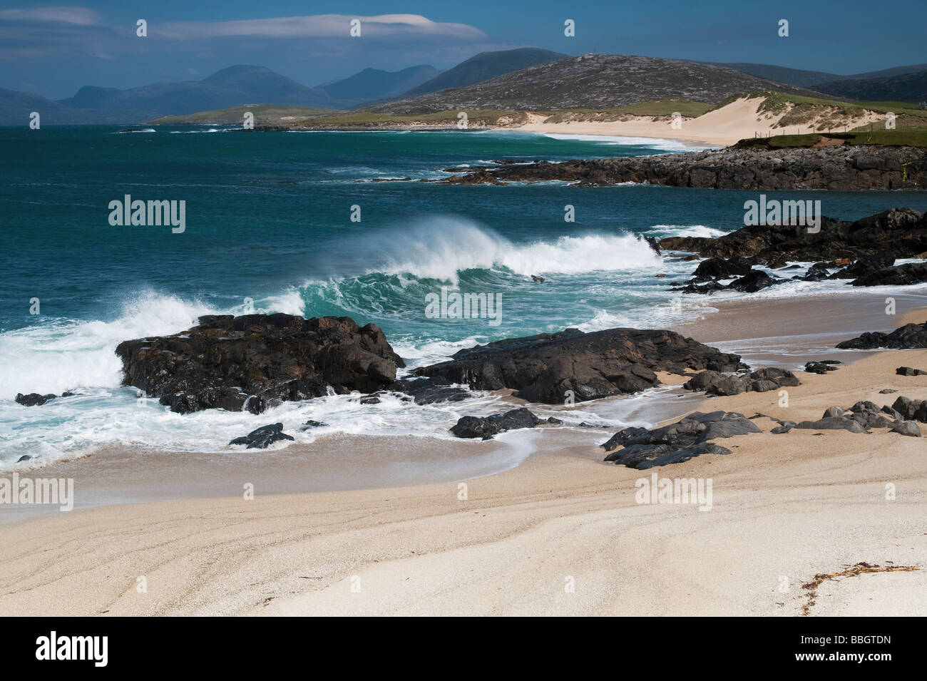 Lar Traigh Beach, South Harris, Hébrides extérieures, en Écosse Banque D'Images