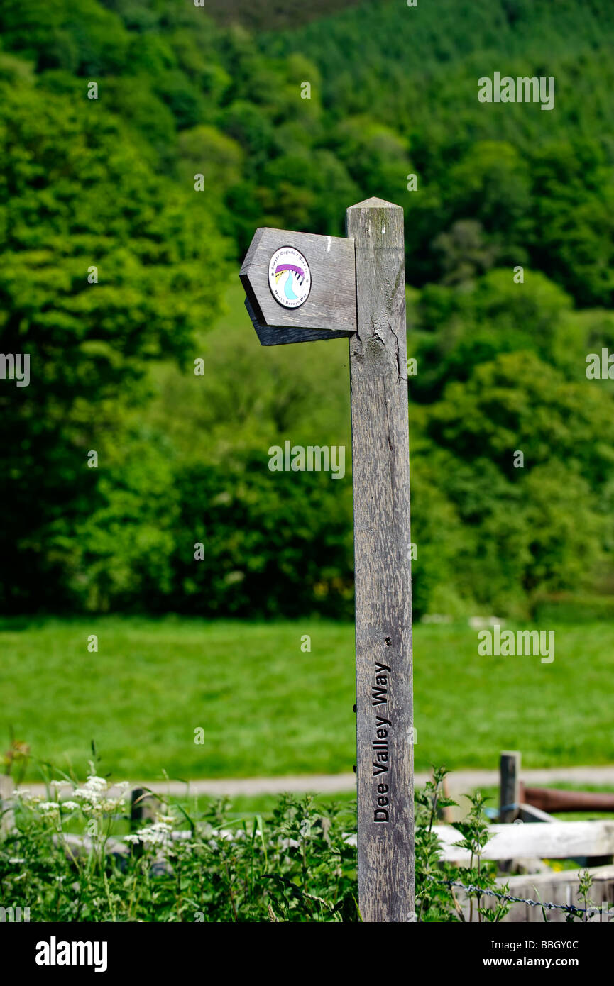 Dee Valley Way signpost Banque D'Images