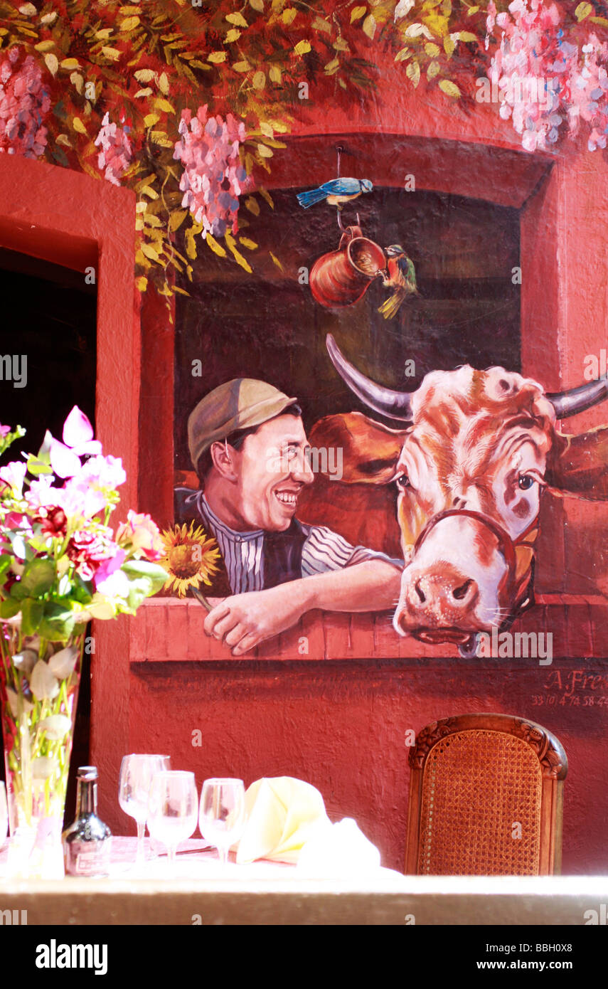 En existence depuis 1860, l'Auberge Provencale ouverte par Alexandre Ibis Cannes Mandelieu,est le plus vieux restaurant de Suquet, Cannes-village Banque D'Images