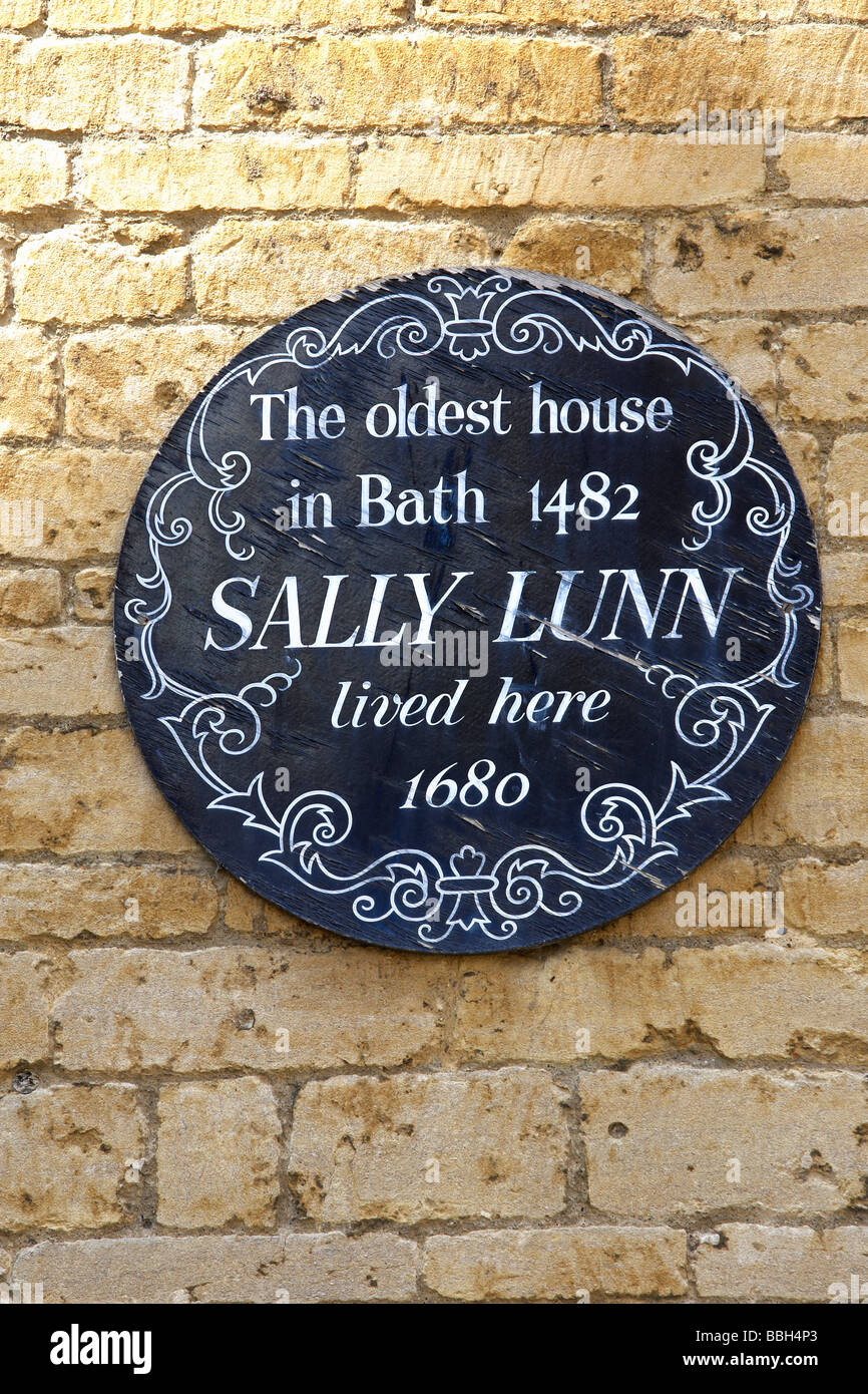 Sally Lunns des bains de thé. Accueil de la Sally Lunn bun et de la plus ancienne maison de baignoire. Banque D'Images