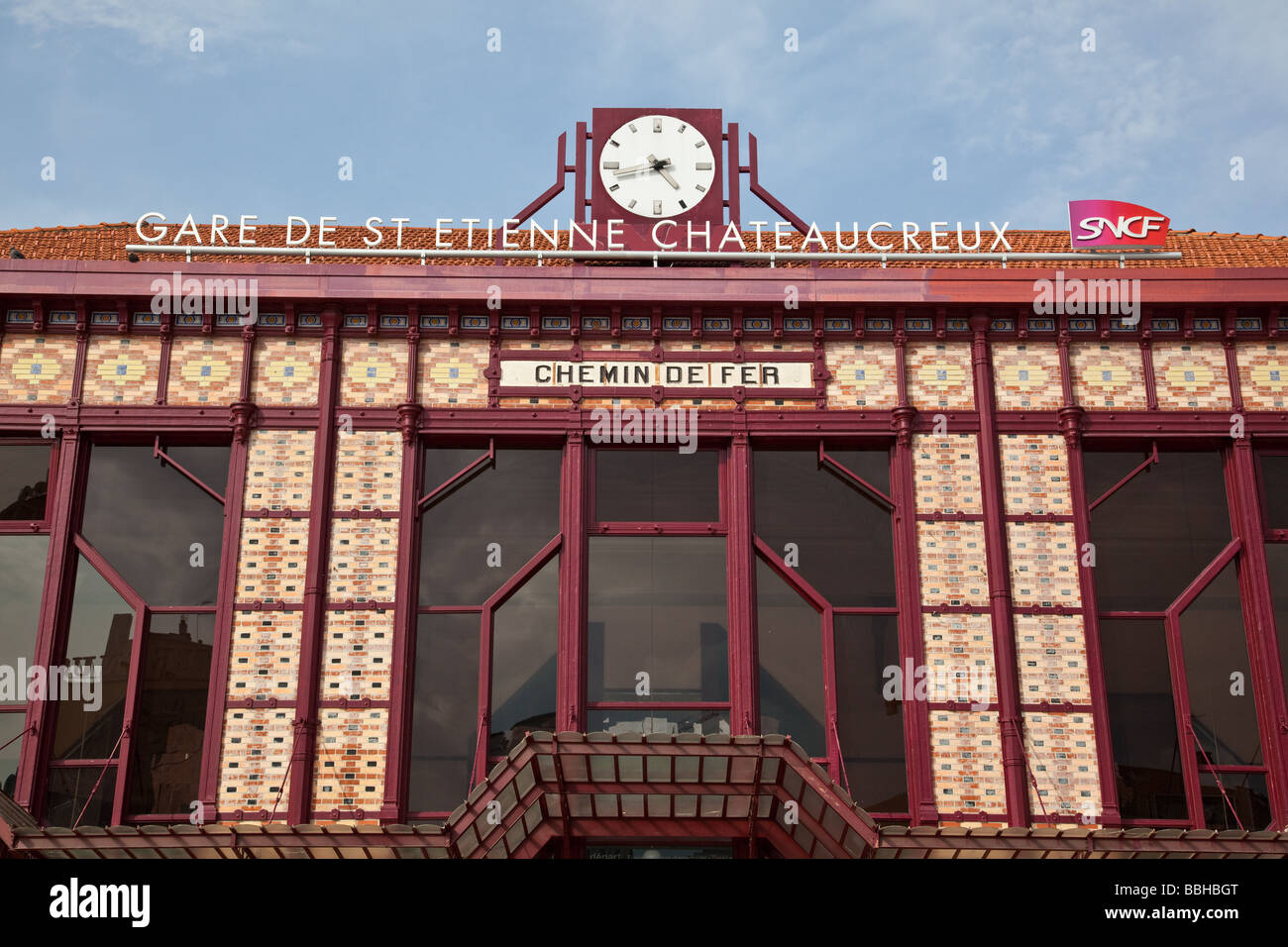 La gare de Saint Etienne Châteaucreux gare Châteaucreux Saint Etienne France Banque D'Images