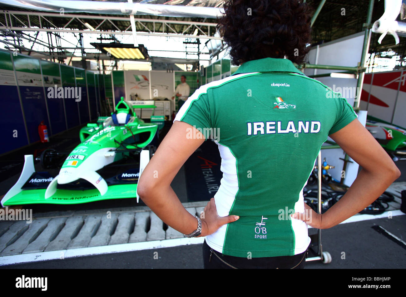 Un fonctionnaire de la fosse au cours de l'un 1 course de Grand Prix pour l'Afrique du Sud 2007 GRAND PRIX Le 25 février 2007 à Durban la deuxième place Banque D'Images