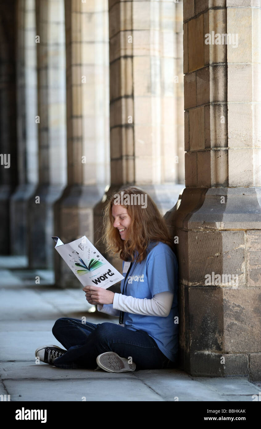 Le mot Festival tenu à l'Université d'Aberdeen, Écosse, Royaume-Uni Banque D'Images