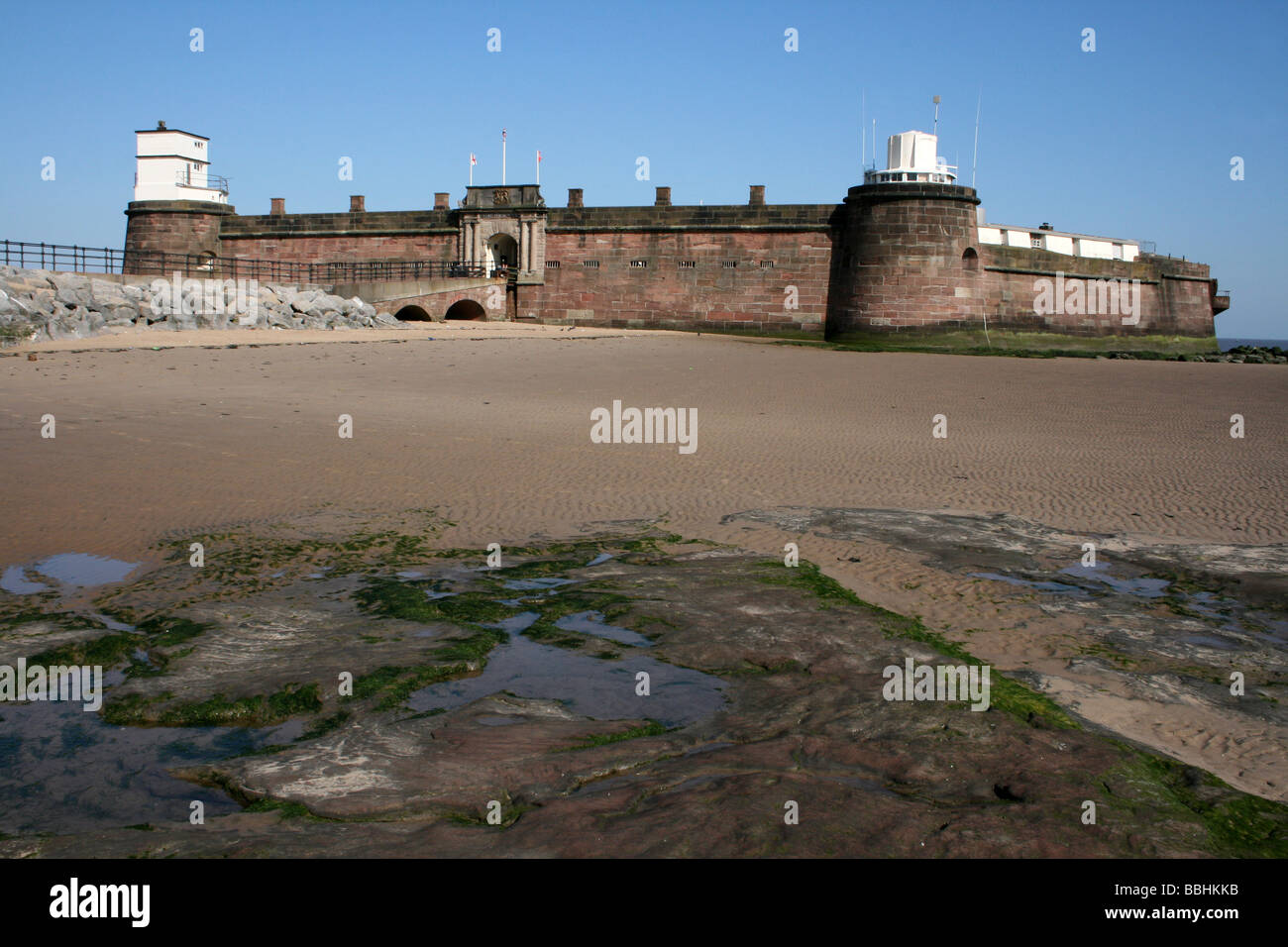Fort Perchaude Rock à New Brighton, Wallasey, le Wirral, Merseyside, Royaume-Uni Banque D'Images