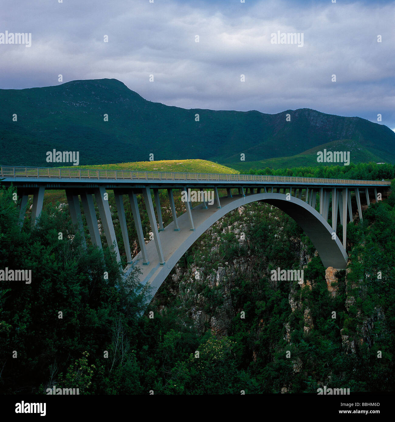 Les PAUL SAUER pont enjambe le 130m de profondeur GOUFFRE COUPER PAR LES TEMPÊTES RIVER ET MOI 191m de long Banque D'Images