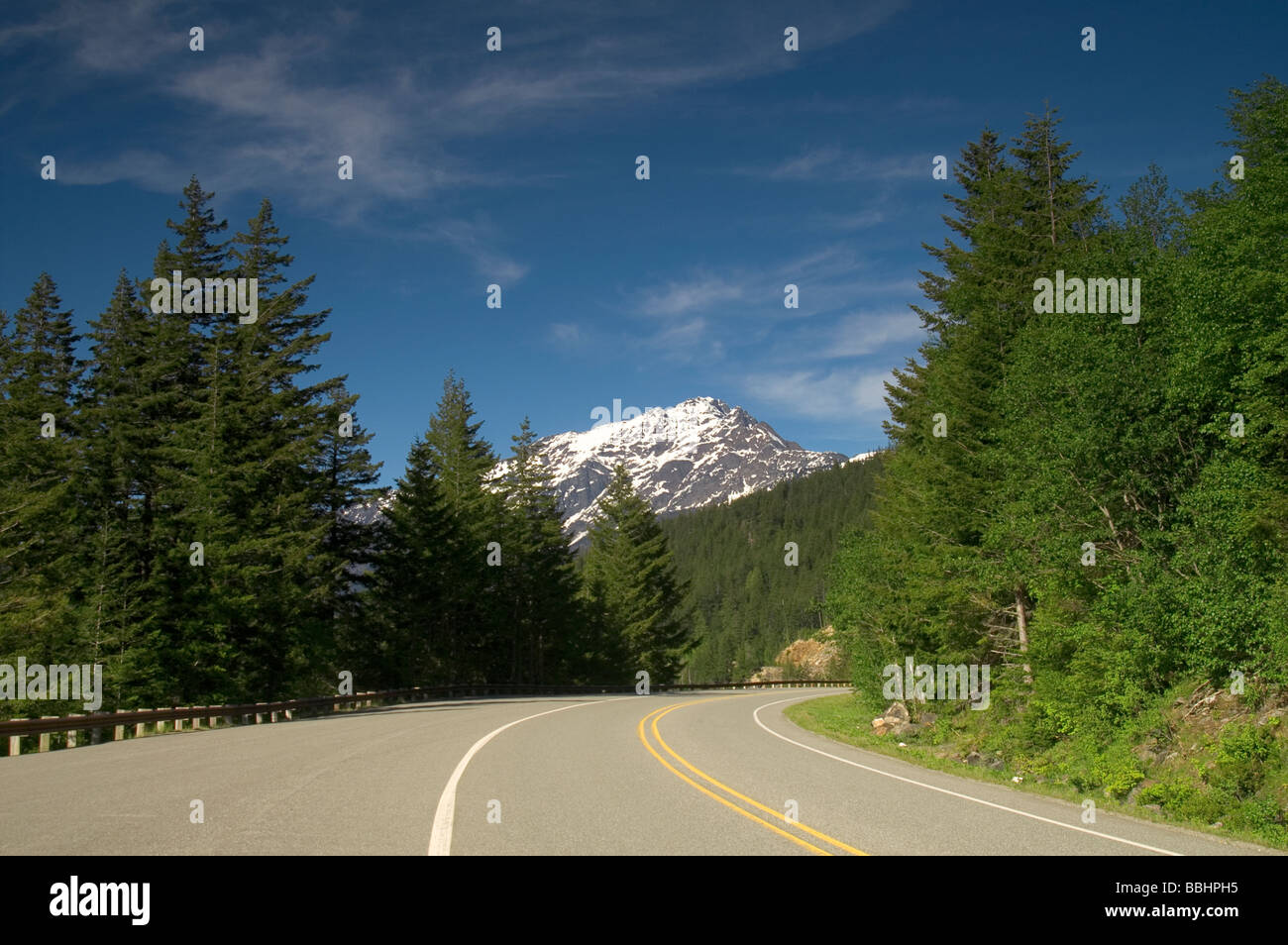 L'autoroute 20 dans le Nord de l'État de Washington Cascades Banque D'Images