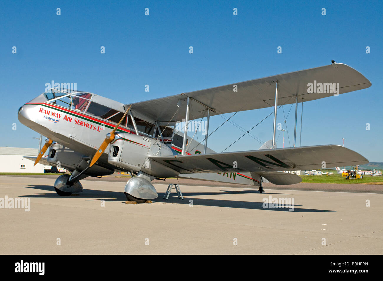 Avion biplan De Havilland Dragon Banque D'Images