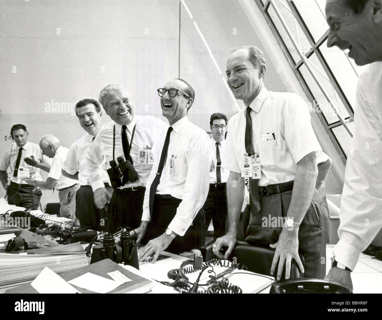 Centre de contrôle de mission Apollo 11 Apollo 11 après le décollage, le Kennedy Space Center, USA Banque D'Images