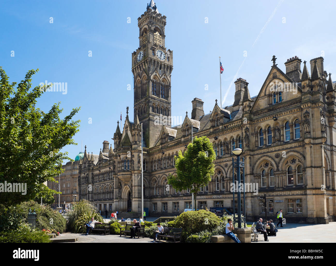 L'hôtel de ville, place du Centenaire, Bradford, West Yorkshire, Angleterre Banque D'Images