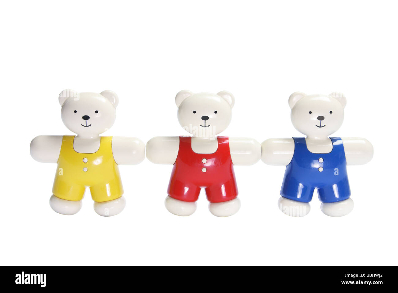 Rangée de nounours en plastique Banque D'Images