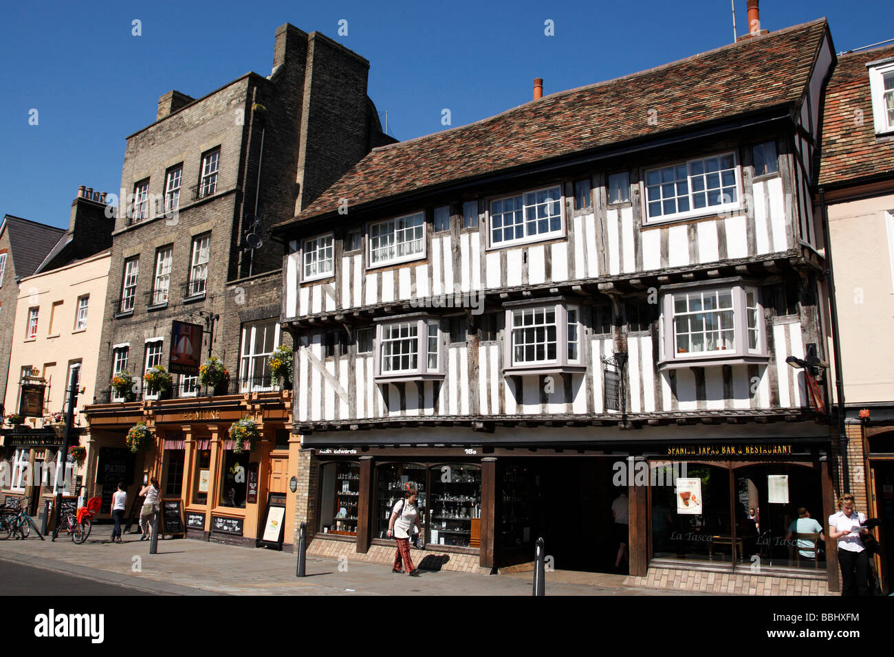 Vue le long bridge street cambridge uk Banque D'Images