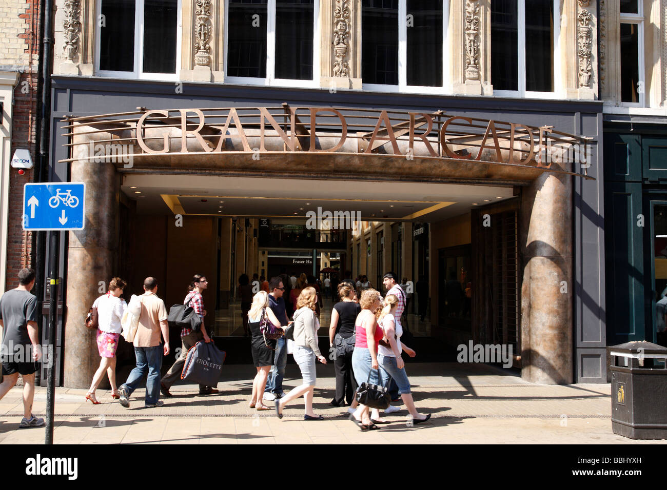 Entrée au grand arcade sur St Andrews Street un grand centre commercial qui a ouvert ses portes en mars 2008 CAMBRIDGE UK Banque D'Images