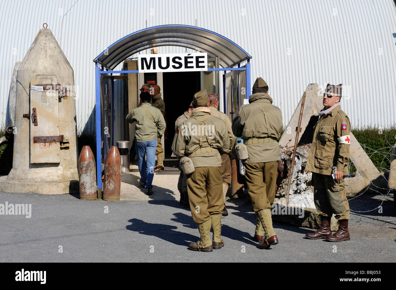 Musée D Day Omaha Vierville-sur-Mer Calvados Normandie France Normandie WWII Banque D'Images